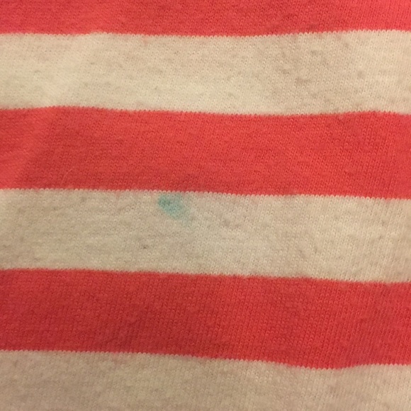 Pink and white stripped shirt with lace trim - Picture 3 of 4